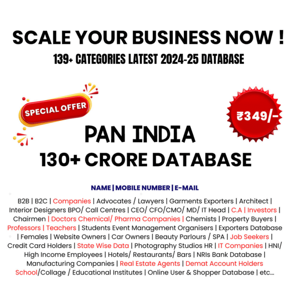 130+ Crore India Database 2024-25