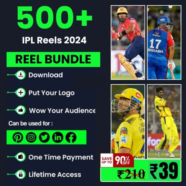 500+ Cricket Reels Bundle 2025