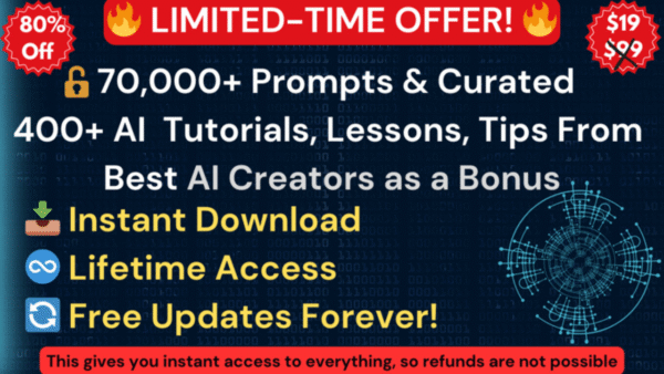 70,000 ChatGPT Prompts + Tutorials